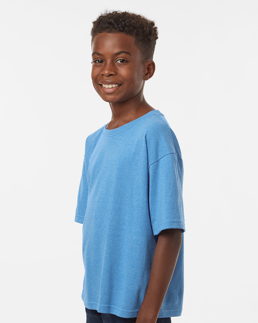 Playera Turquesa Jaspe Htr T - frente