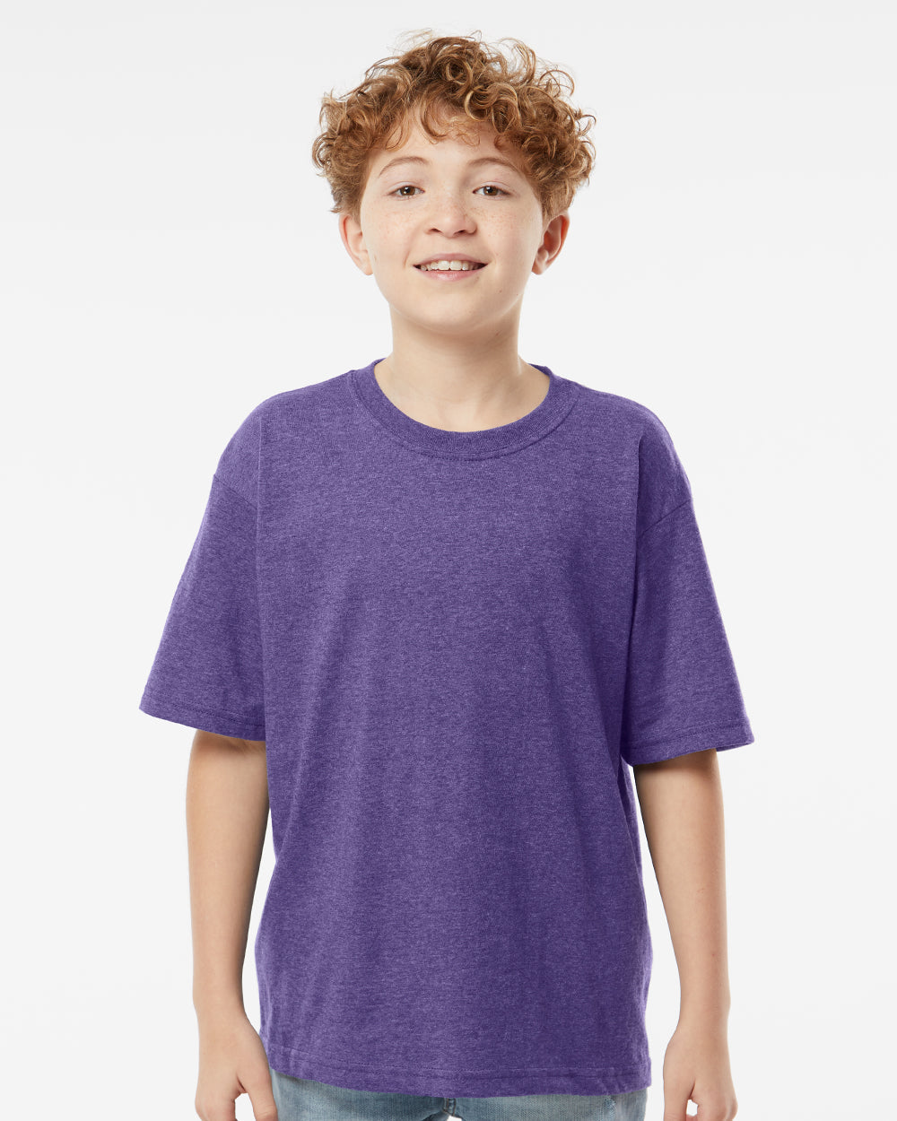 Playera Morado Jaspe Htr Pur - frente